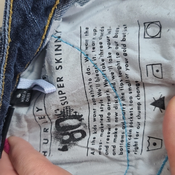 Hurley super skinny girls junior shorts - Picture 6 of 8